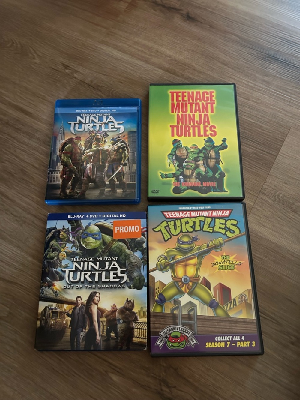 Set of 4 Teenage Mutant Ninja Turtles DVD & Blu-ray Bundle